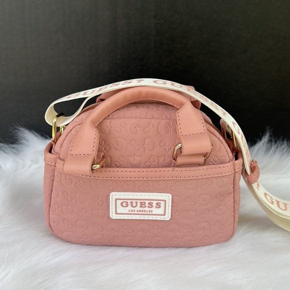 New Guess Mini Faux-Leather Logo Satchel - Picture 5 of 5